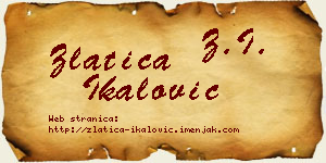 Zlatica Ikalović vizit kartica